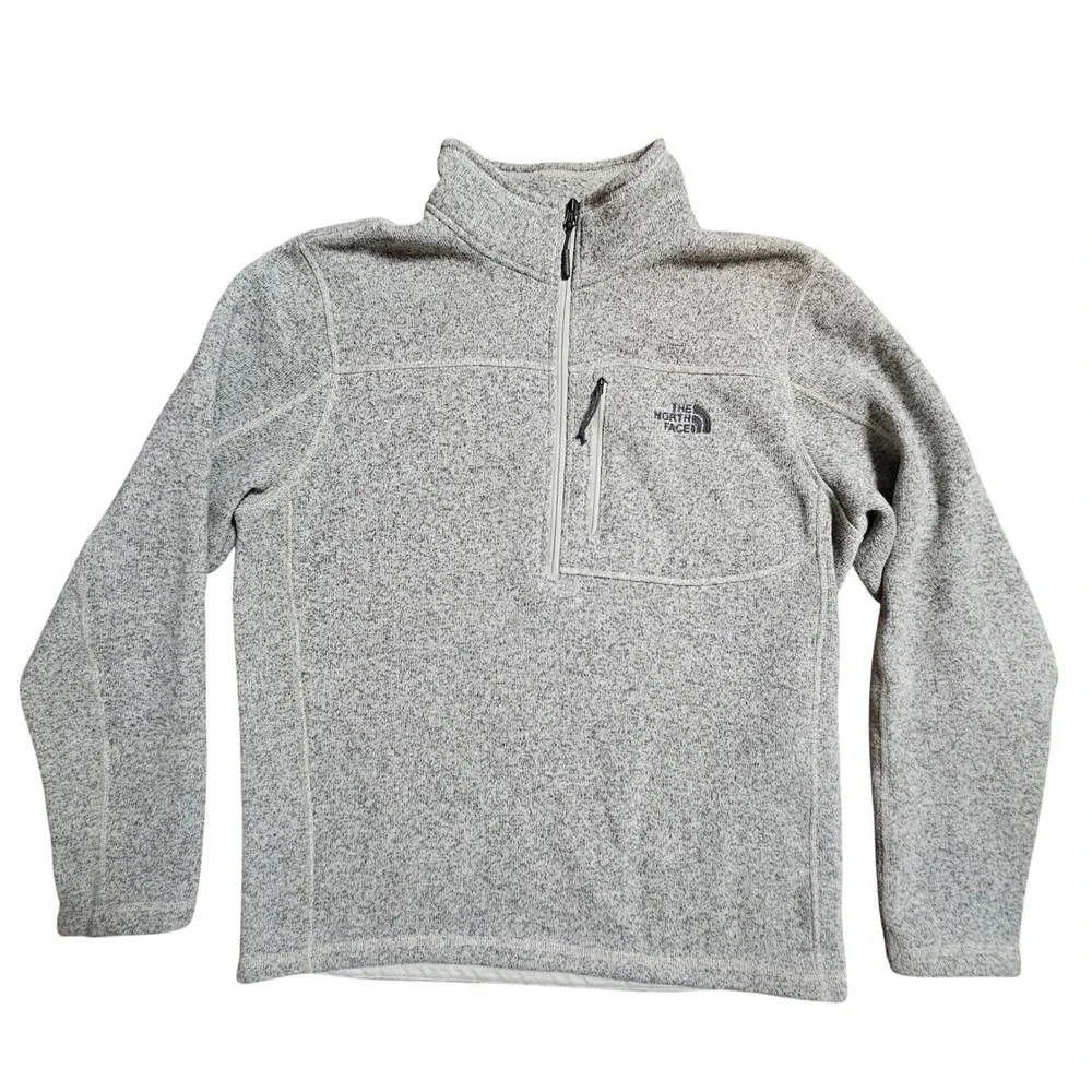 The North Face Gordon Lyons 1/4 Zip Fleece Pullover‎ L Heather Gray Gorpcore